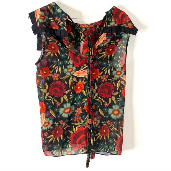 NWT Calvin Rucker Pleated Trim Blouse - Picture 5 of 11